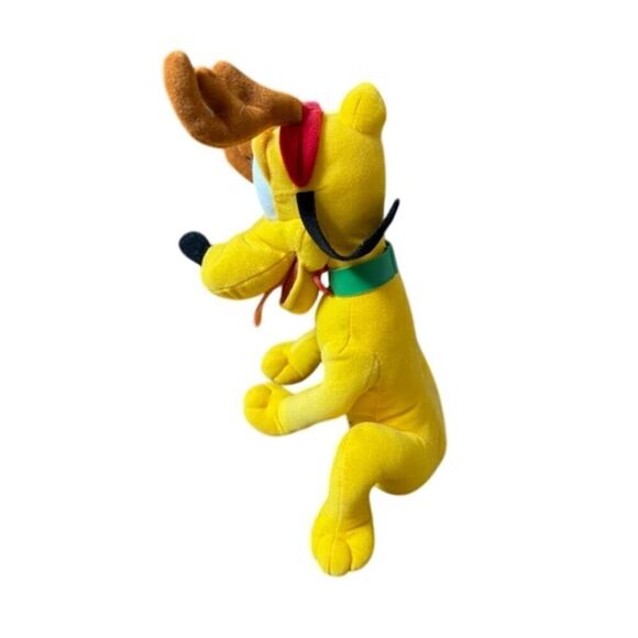 Disney Pluto with Reindeer Ears 12" Christmas Sitting - Picture 4 of 7